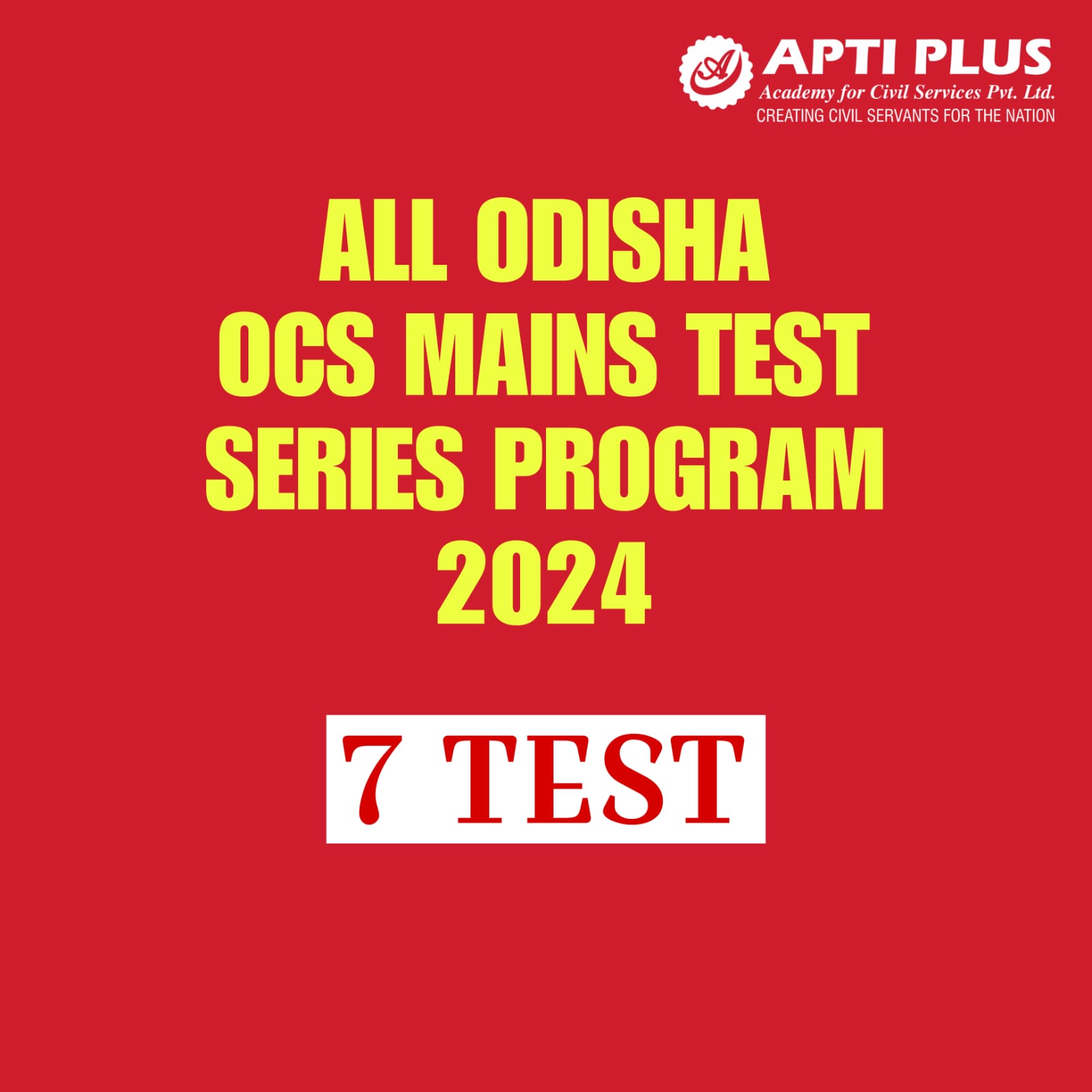 OPSC OAS MAINS TEST SERIES 2024 (7 TESTS)