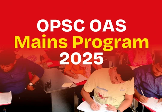 All Odisha OPSC OAS  Mains Test Series Program 2025